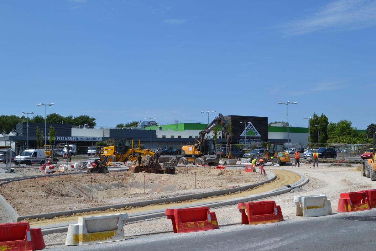 Travaux du giratoire et circulation alternée
